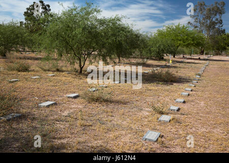 Tucson, Arizona - Le comté de Pima Cemetery, où les indigents, les sans-abri, et non identifiées ont été enterrés, y compris les migrants qui sont morts crossing Banque D'Images