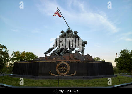 United States Marine Corps War Memorial statue Iwo Jima Washington DC USA Banque D'Images