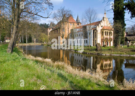 Montagnes de Thuringe thuringe but d'un voyage de l'eau de l'étang d'eau douce renaissance Banque D'Images