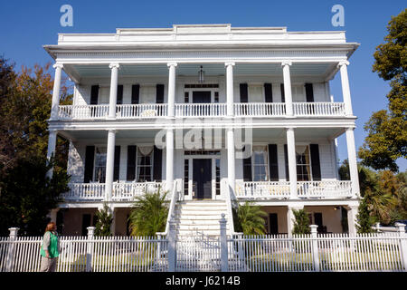 Beaufort Caroline du Sud,Lowcountry,Sud,National Historic Landmark District,Bay Water Street,Lewis Reeve Sams House,1852,préservation,maison,maison Banque D'Images