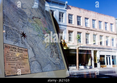 Charleston Caroline du Sud, King Street, Charleston Historical History Society, réflexion de fenêtre, boutique de cadeaux, souvenir, shopping shopping shopping shopping shopping shopping shopping shopping shopping shopping shopping shopping boutiques Banque D'Images