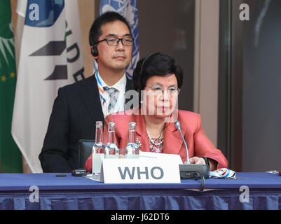 Berlin, Allemagne. 19 mai, 2017. Organisation mondiale de la Santé (OMS), Margaret Chan, Directeur général G20 assiste à la réunion des ministres de la Santé à Berlin, capitale de l'Allemagne, le 19 mai 2017. Le G20 de la réunion des ministres de la Santé ont démarré le vendredi et se poursuivra jusqu'à samedi. Credit : Shan Yuqi/Xinhua/Alamy Live News Banque D'Images