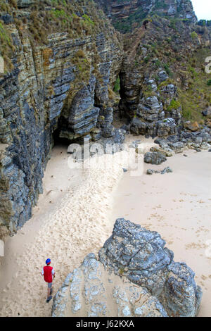 Mars Bluff, le long de la populaire promenade au Cap La Reine Elizabeth à Bruny Island Banque D'Images