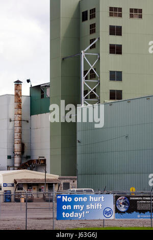 Indiana Portage,USS,US Steel,ArcelorMittal Steel Mill,usine,industrie,fabrication,militaire,produit commercial,entreprise internationale,la plus grande s du monde Banque D'Images