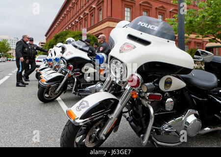 Durham, Caroline du Nord Ministère de la police de l'unité moto - USA Banque D'Images