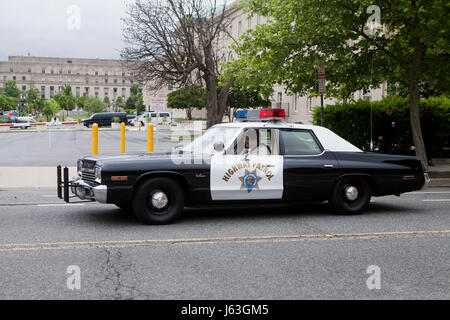 Vintage California Highway Patrol véhicule (voiture de police) - USA Banque D'Images