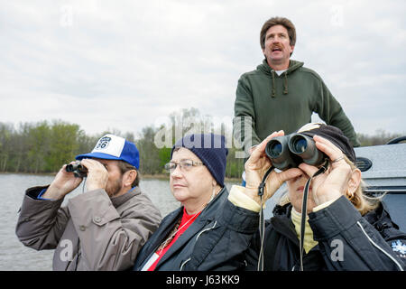 Michigan,MI,Mich,Upper Midwest,Saginaw County,Saginaw,Johnny Panther Quest,Shiawassee National Wildlife refuge,préservation,excursion en bateau nature,éco-tourisme Banque D'Images