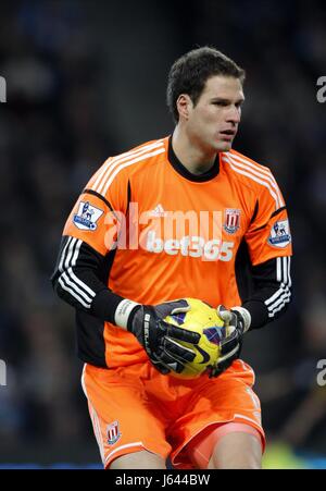 ASMIR BEGOVIC Stoke City FC STADE ETIHAD Manchester en Angleterre le 01 janvier 2013 Banque D'Images