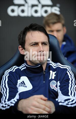 DOUGIE FREEDMAN BOLTON WANDERERS FC MANAGER BOLTON WANDERERS FC MANAGER STADE REEBOK BOLTON ANGLETERRE 05 Janvier 2013 Banque D'Images