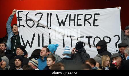 MAN CITY avec ventilateur 62 V ARSENAL TIC LIVRE MANCHESTER CITY LONDON ENGLAND UK 13 Janvier 2013 Banque D'Images