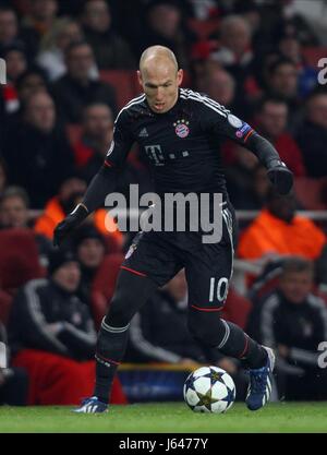 ARJEN ROBBEN FC BAYERN MUNICH LONDON ENGLAND UK 19 Février 2013 Banque D'Images