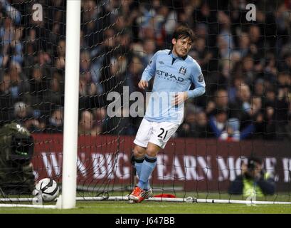 DAVID SILVA MARQUE MANCHESTER CITY V BARNSLEY FC STADE ETIHAD MANCHESTER EN ANGLETERRE 09 Mars 2013 Banque D'Images