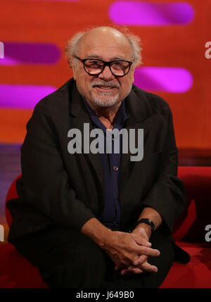 Danny DeVito pendant le tournage de The Graham Norton Show à la London Studios à Londres, pour être diffusé sur BBC1 le vendredi soir. Banque D'Images