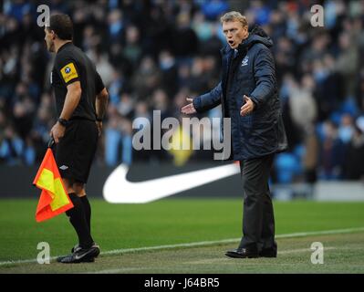 DAVID MOYES EVERTON V Manchester City Manchester City V EVERTON CITY OF MANCHESTER STADIUM Manchester en Angleterre 01 Décembre 2012 Banque D'Images