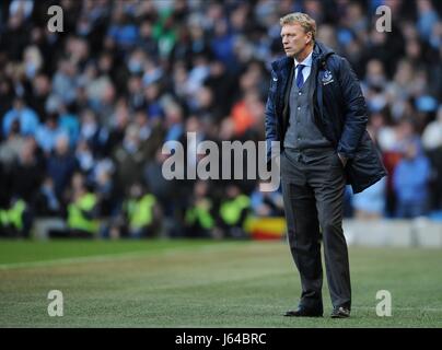 DAVID MOYES EVERTON V Manchester City Manchester City V EVERTON CITY OF MANCHESTER STADIUM Manchester en Angleterre 01 Décembre 2012 Banque D'Images