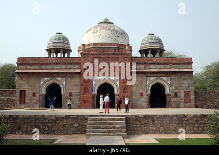 Isa Khan tombe, Tombe de Humayun complexe, Delhi, Inde, 13 février 2016 Banque D'Images