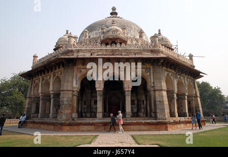 Isa Khan tombe, Tombe de Humayun complexe, Delhi, Inde, 13 février 2016 Banque D'Images