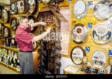 Michigan,MI,Mich,Haut-Midwest,Saginaw County,Frankenmuth,Communauté ethnique allemande bavaroise,Frankenmuth Clock Company,produit produits vente,tim Banque D'Images