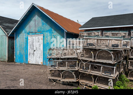 Cabanes de pêche au port, Kensington, Prince Edward Island, Canada Banque D'Images