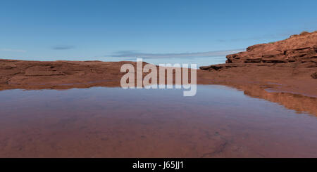 Vue panoramique du littoral calme, Green Gables, Cavendish, Prince Edward Island National Park, Prince Edward Island, Canada Banque D'Images