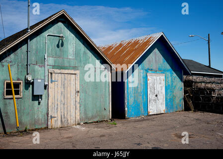 Cabanes de pêche au port, Kensington, Prince Edward Island, Canada Banque D'Images