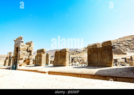 Ruines de la Perse antique de Persépolis en Iran Banque D'Images