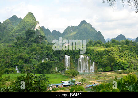 Cascade Detian Région de Guangxi, Chine Banque D'Images