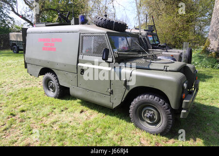 Land Rover militaire britannique tel qu'utilisé en Irlande du Nord pendant les troubles Banque D'Images