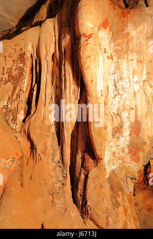 Dans les formations calcaires Tham Jang éclairé artificiellement ou Chang-Steadfast ou immeuble cave utilisé au début du xixe siècle comme un bunker.contre l'maraudi Banque D'Images