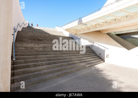 Cité des Arts et des sciences au lever du soleil. Valencia, Espagne Banque D'Images