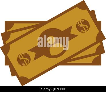 Symbole de l'argent des billettes Illustration de Vecteur