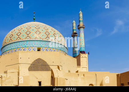 Vue de la mosquée de Jame de Yazd en Iran Banque D'Images