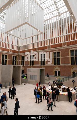 AMSTERDAM, Pays-Bas - 10 MAI 2017 : entrée du Rijksmuseum à Amsterdam Banque D'Images