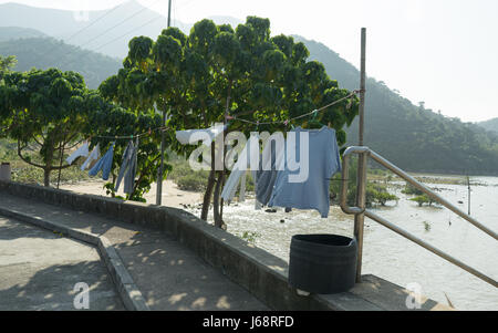 Nice breezy day à Tai O, Lantau Island, Hong Kong Banque D'Images