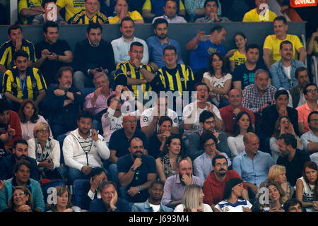 Le Fenerbahce ,du Real Madrid au cours de leurs quatre demi-finale finale de l'Euroleague de basket-ball match à Sinan Erdem Dome à Istanbul, le vendredi 19 mai 2017. Banque D'Images