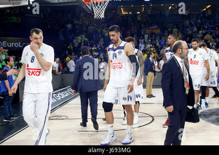 Ayon de Fenerbahce ,du Real Madrid au cours de leurs quatre demi-finale finale de l'Euroleague de basket-ball match à Sinan Erdem Dome à Istanbul, le vendredi 19 mai 2017. Banque D'Images