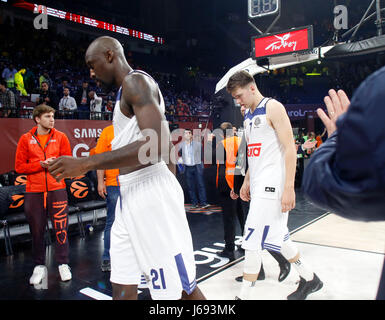 Le Fenerbahce Doncic ,du Real Madrid au cours de leurs quatre demi-finale finale de l'Euroleague de basket-ball match à Sinan Erdem Dome à Istanbul, le vendredi 19 mai 2017. Banque D'Images