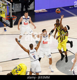 Ayon de Fenerbahce ,du Real Madrid au cours de leurs quatre demi-finale finale de l'Euroleague de basket-ball match à Sinan Erdem Dome à Istanbul, le vendredi 19 mai 2017. Banque D'Images