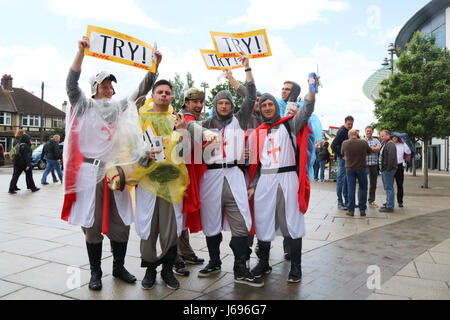 Londres, Royaume-Uni. 20 mai 2017. Fans s'habillent en fancy dress costumes au rugby à 7 tournoi world series à Twickenham Londres Crédit : amer ghazzal/Alamy Live News Banque D'Images