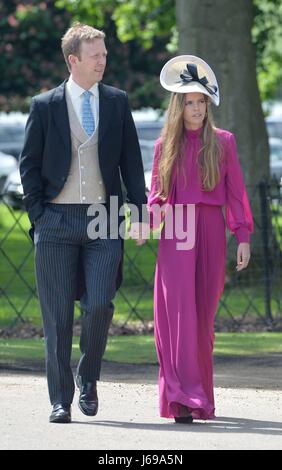 En arrivant au mariage de Pippa Middleton et James Matthews dans l'église Saint Marc, Englefield, Grande-Bretagne, le 20 mai 2017. Utilisation dans le monde entier | alliance/photo Banque D'Images