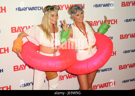 Marny Kennedy et Olivia Phyland à l'Australian Premiere de Baywatch tapis rouge, Sydney, Australie - 18 mai 2017 Banque D'Images