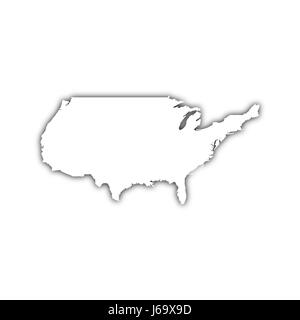 États-unis d'amérique du nord drapeau atlas des cartes carte du monde graphique voyage basané noir Banque D'Images