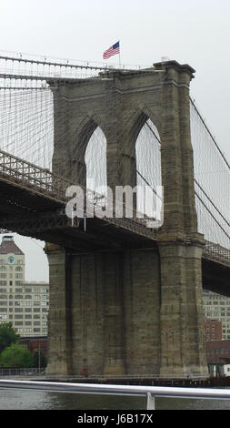 Processeur pont Brooklyn voyage bleu vacances vacances vacances en pierre Banque D'Images