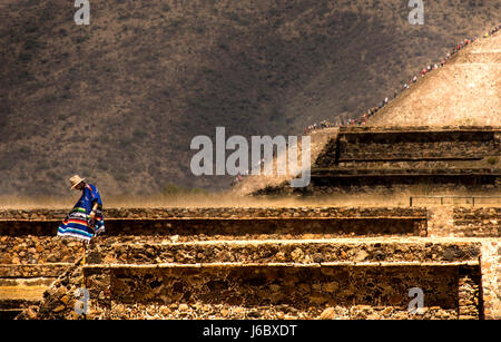 Site de Teotihuacan. La ville de Mexico Banque D'Images