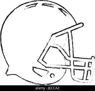 Casque de protection équipement de football américain Illustration de Vecteur