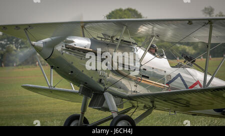 Biggleswade, UK - 7 mai 2017 : un démon Hawker vintage britannique taxis Banque D'Images