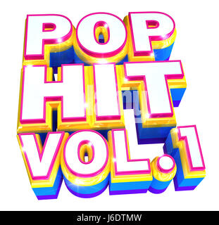 Logo hit pop 3d - volume 1 Banque D'Images