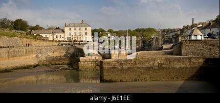 UK, Cornwall, St Austell, Charlestown, port historique, vue panoramique Banque D'Images