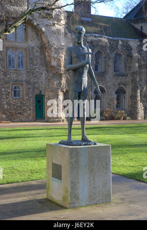 Statue de st edmund, Bury St Edmunds, Suffolk Banque D'Images