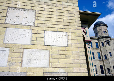 Wisconsin Kenosha County,Kenosha,Third 3rd Avenue Historic District,Kemper Center,centre,ancienne école préparatoire de femme,architecture italienne,tow Banque D'Images
